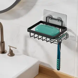 LSK Soap Holders Stainless Steel Rustproof Self-Draining for Bathroom and Kitchen Silver