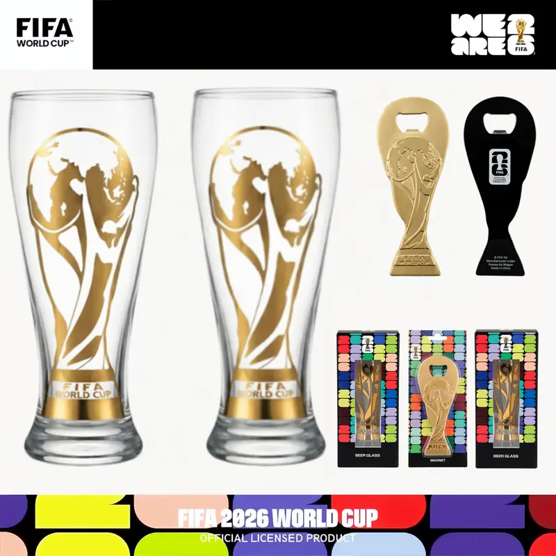 FIFA World Cup 2026】Official Licensed FIFA Glass Beer Mug