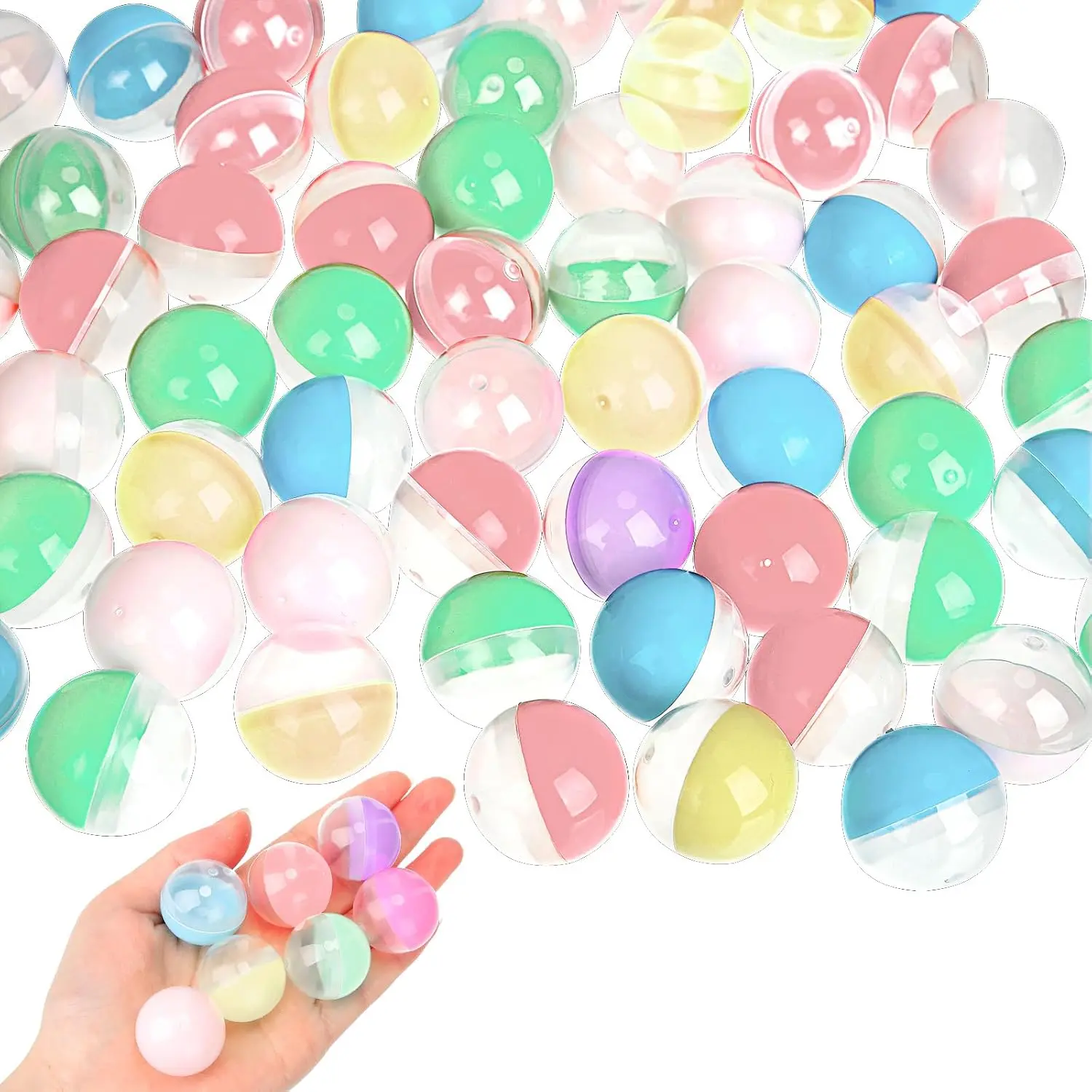 500 Pcs Vending Machine Capsules, Macaron Colors, Round
