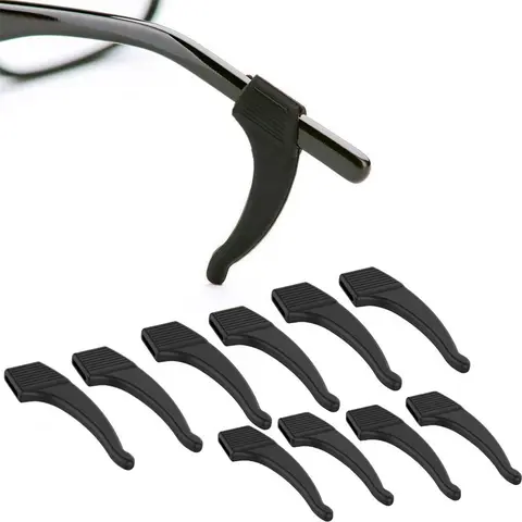 5 Pairs Unisex Soft Silicone Eyeglass Non-Slip Grips - Premium Eyewear Accessories, Tool-Free Snap-On, Ergonomically Curved, Gently Hugs Temples, Ensures Glasses Stay Put, Built for Running, Cycling, Workouts