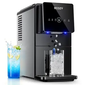 ecozy Nugget Ice Maker Dispenser Ultra-Quiet Self-Cleaning 40lbs/24H, 10Mins Quick Ice Makeup 40lbs Sonic Storage Touchless Ice Dispenser for Kitchen Office Bar Party fathersdaygiftideas