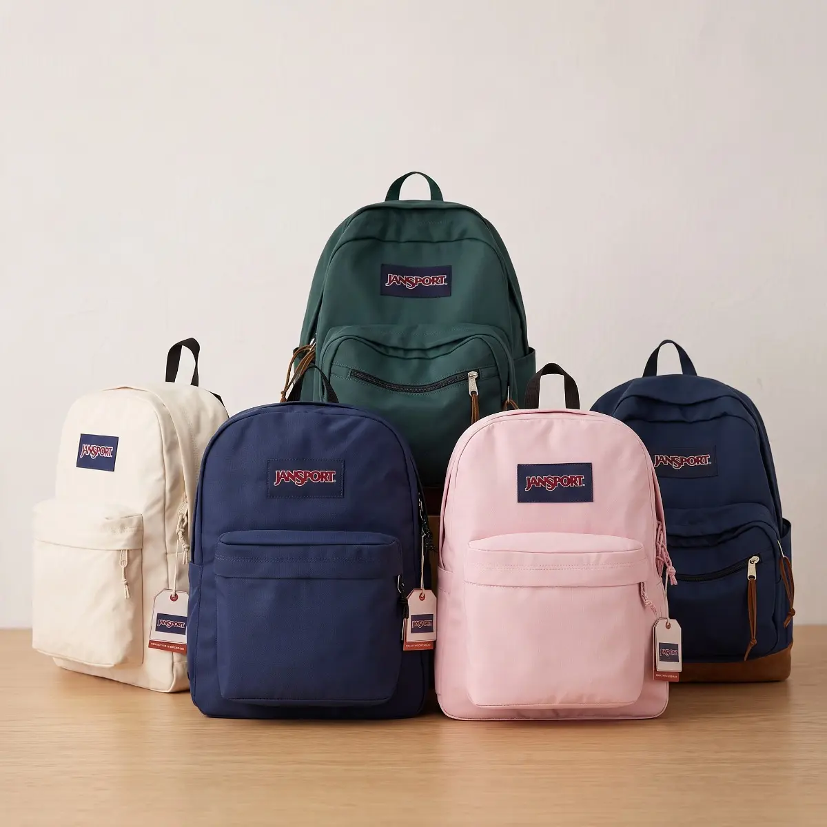 JanSport Classic Backpack, Suede Bottom Solid Color Student Bookbag, Lightweight Casual Daypack for School Travel Daily Commute