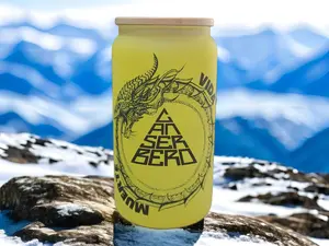 Cancerbero Beer Can Glass  | 16 oz Vida/Muerte Can vive Cup Beverage Drinkware