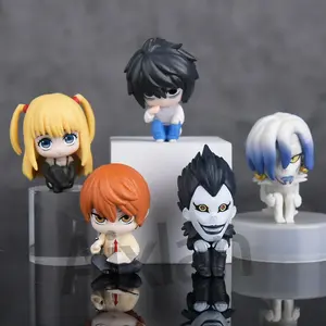 Aixlan 5pcs Set DEATH NOTE Figure Cute Edition Yagami Light 4cm Ryuk/L·Lawliet PVC Action Figure Amine Collectible Figurine