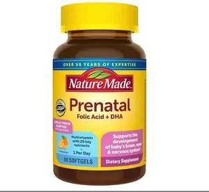 Nature Made Prenatal with Folic Acid + DHA, Prenatal Vitamin and Mineral Supplement for Daily Nutritional Support, 60 Softgels, 60 Day Supply