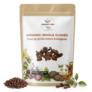 Fragrant Tales Premium Organic Whole Cloves 3.5 oz USDA Certified Sri Lanka Flavor Spice Natural Hand Picked 100 Grams Culinary Excellence