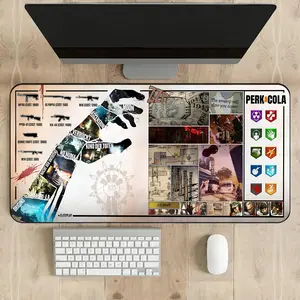 Zombies Extra Large Gaming Mouse Mat, Extended Desk Pad With Non-Slip Rubber Base, Horror Themed Undead Desk Decor for Gamers, Halloween Lovers Gift