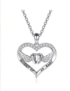 Miscarriage Necklace Loss of Pregnancy Rings Loss Mommy of an Angel Memorial Jewelry Sympathy Gift for Women Mom (necklace miscarriage)