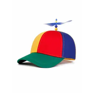Adult Propeller Hat Unisex Adjustable Rainbow Helicopter Style Headwear Fun Holiday Accessory Unique Party Costume Cap Playful Hat