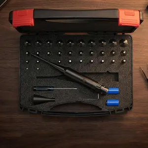Professional Red/Green Kit (Includes 32 Adapters) — Universal Multi-Caliber Sighting Tool, Compatible with .17 to 12 Gauge — High-Performance Outdoor Gear