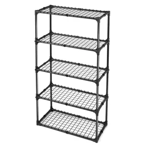5-SHELF WIRE RACK(1PACK)(High end and high-quality),Adjustable, Sturdy, Easy Assembly,Tall Bookcase Shelf for CDs/Movies/Books, Home Office Bookcase Shelf Storage Organizer, Modern Book Shelf for Bedroom/Living Room/Home Office Plastic Steel