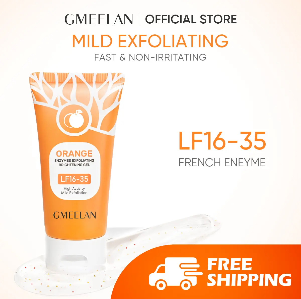 【Free Shipping】GMEELAN Orange Enzymes Exfoliating Gel 50G