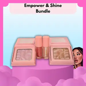 Empower & Shine Kit - 2 Lip Glosses + 2 Highligthers