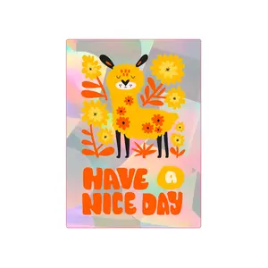 Have A Nice Day Llama Sun Catcher Sticker