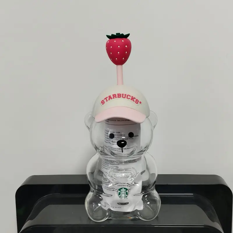 Starbucks Strawberry Bearista Glass Mug, Kitchenware Drinkware