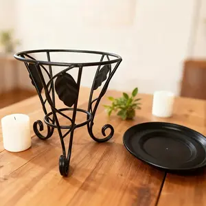 European Vintage Iron Candle Holder with Candle for Living Room Dining Table Romantic Atmosphere Halloween Suitable for Wedding Creative, Candle Holder For Living Room, Dining Table Decor, Vintage Candle Holder, Rustic Candle Holder