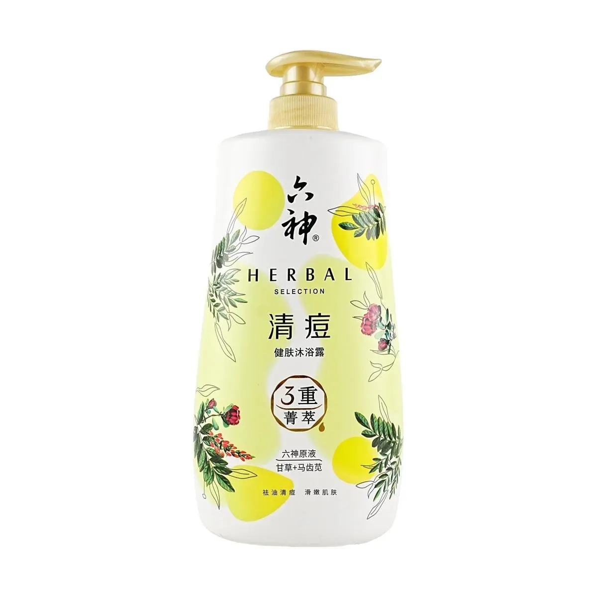 Liushen 1L Body Wash for Acne Prone Skin with Licorice & Purslane - Cleansing & Soothing Formula