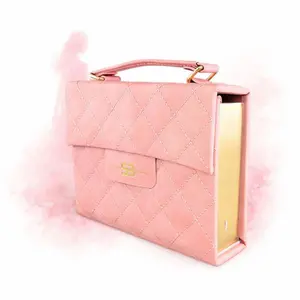 Coral Faux Leather Compact Magnetic Clasp Bible Wallet with Handle, Model RV1960