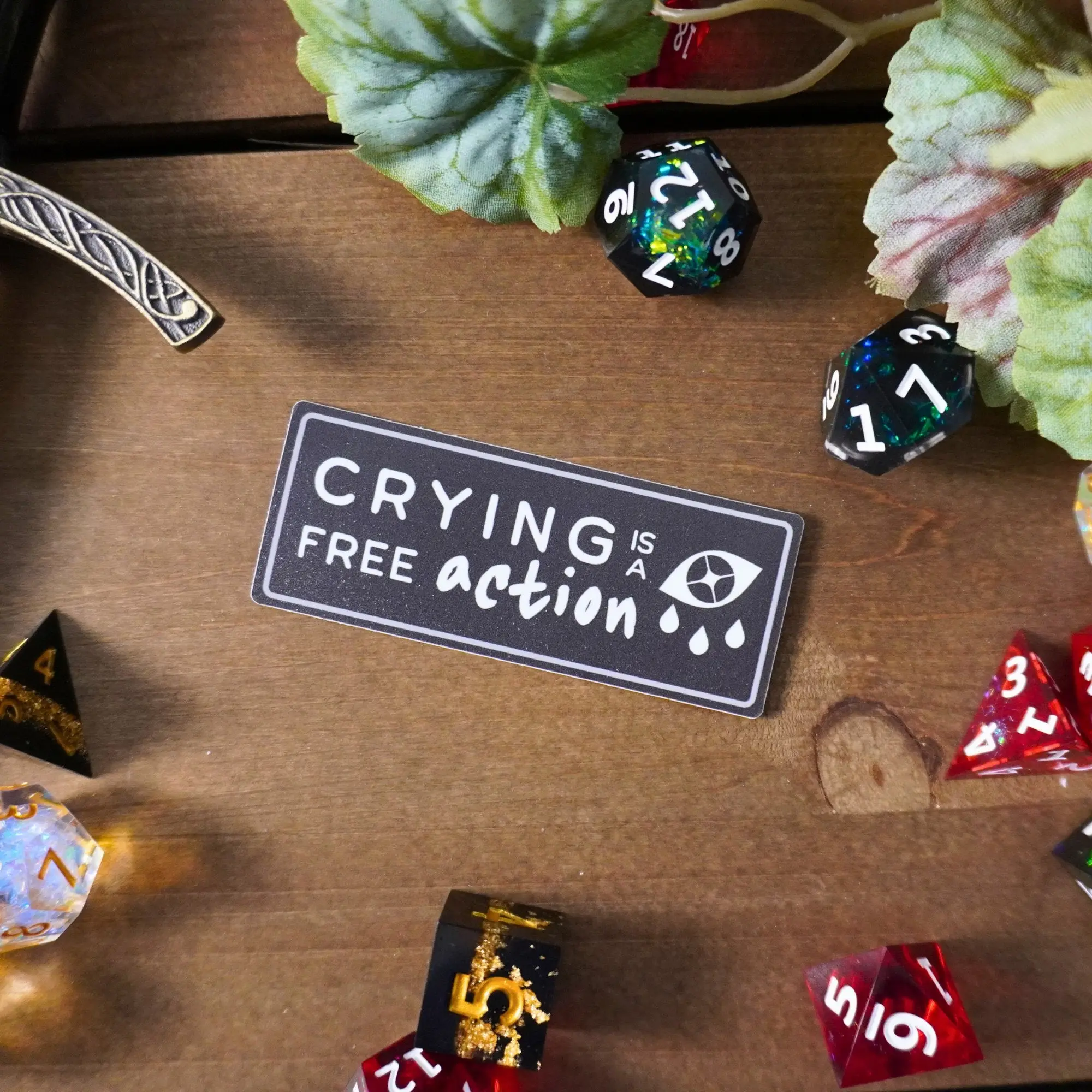 Crying is a Free Action Sticker