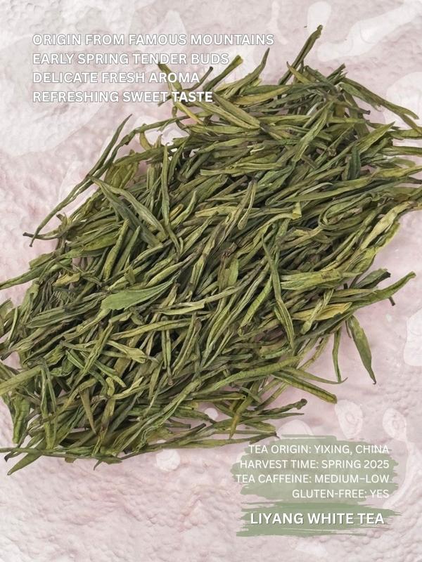 Tang Reserve Liyang Premium White Tea (50g/box) - Yixing China Spring 2025 Handpicked Tender Buds Natural Sweet Flavor Gluten Free Healthy Choice