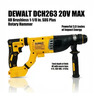 Dewalt DCH263 20V Rotary Hammer With Battery Charger Construction Drilling Electric Wrench Makita Battery