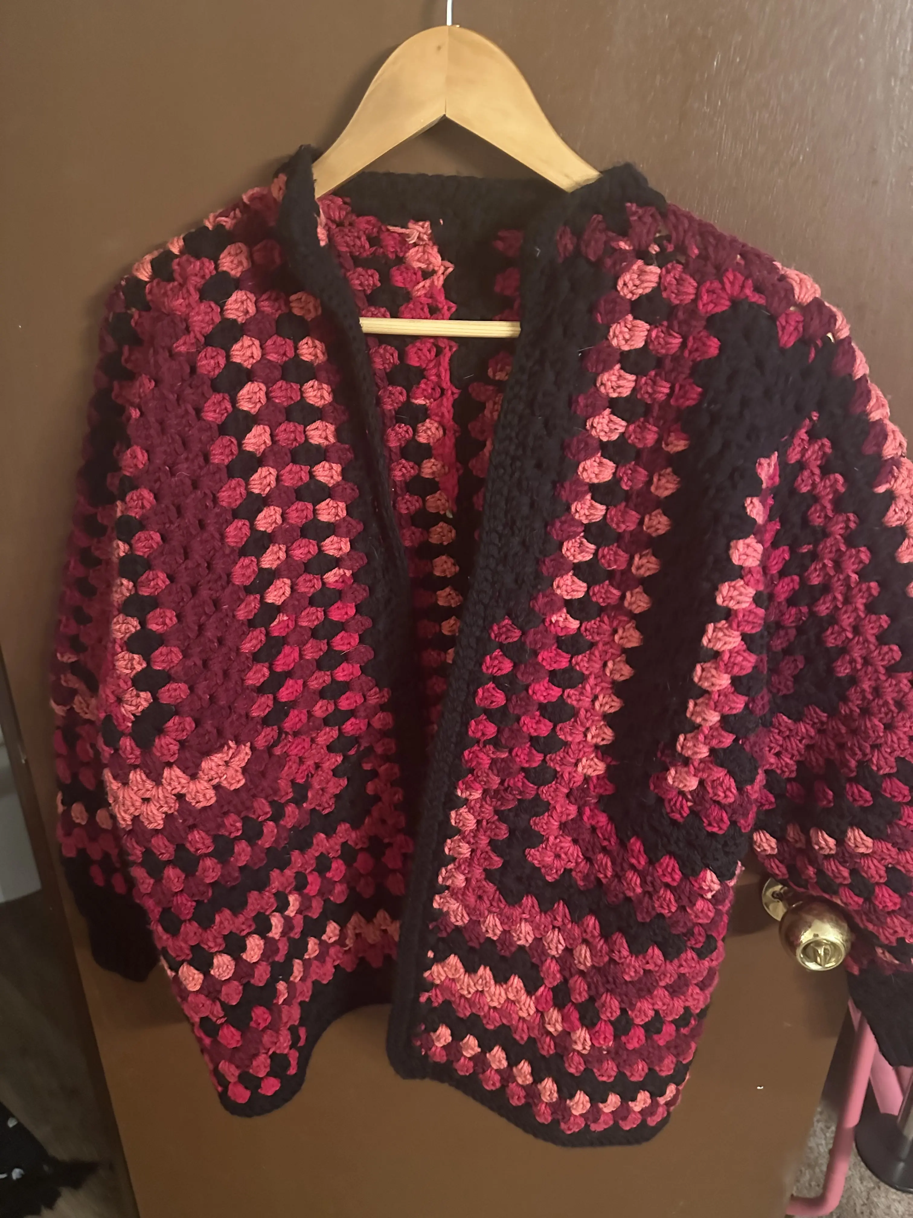 Crochet Hexagon Cardigan - Knitwear for Women, Soft Fabric, Elegant Design, Long Sleeve, Perfect for Layering - Womenswear, Knitting