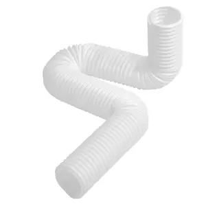 Rain Gutter Downspout Extensions, 2-Pack Flexible Downspout Extender, Down Spout Drain Extension Extendable from 22" to 63", Gutter Extensions with Adapters, for Rainwater Drainage, White