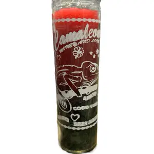 Camaleon Candle for Love Happiness - Amor Good Luck - Red Wax - Perfect for Enhancing Positivity