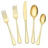 Adult Food-Grade Stainless Steel Metal Utensils Set (20-Piece for 4 People, 1-5 People Use), with Bonus 4 Steak Knives, Mirror-Polish Oval Modern Cutlery, Home/Restaurant Kitchen Dining Utensils Set
