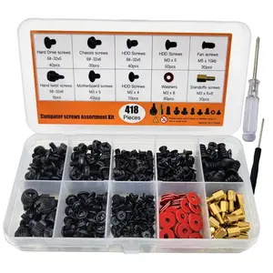 418 count  Screws Assortment Set Standoffs Screws for Motherboard, HDD,SSD,Cooling Fan,ATX Case,Chassis,Laptop Case Repair
