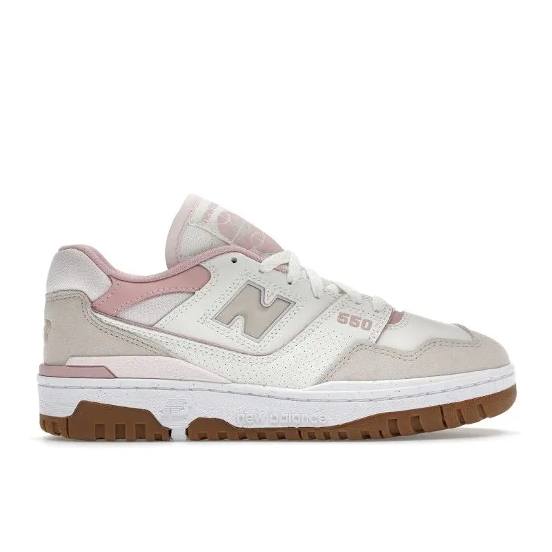 New Balance Women's 550 Sea Salt Pink Granite Basketball Shoes, from StockX