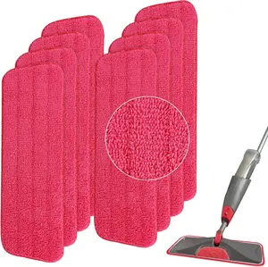 Replacement Microfiber Mop Pad for Reveal Spray Mop - 8 Pack 16.5" Wet & Dry Floor Cleaning Refills Reusable Fit for Any Microfiber Reveal Flat Mop
