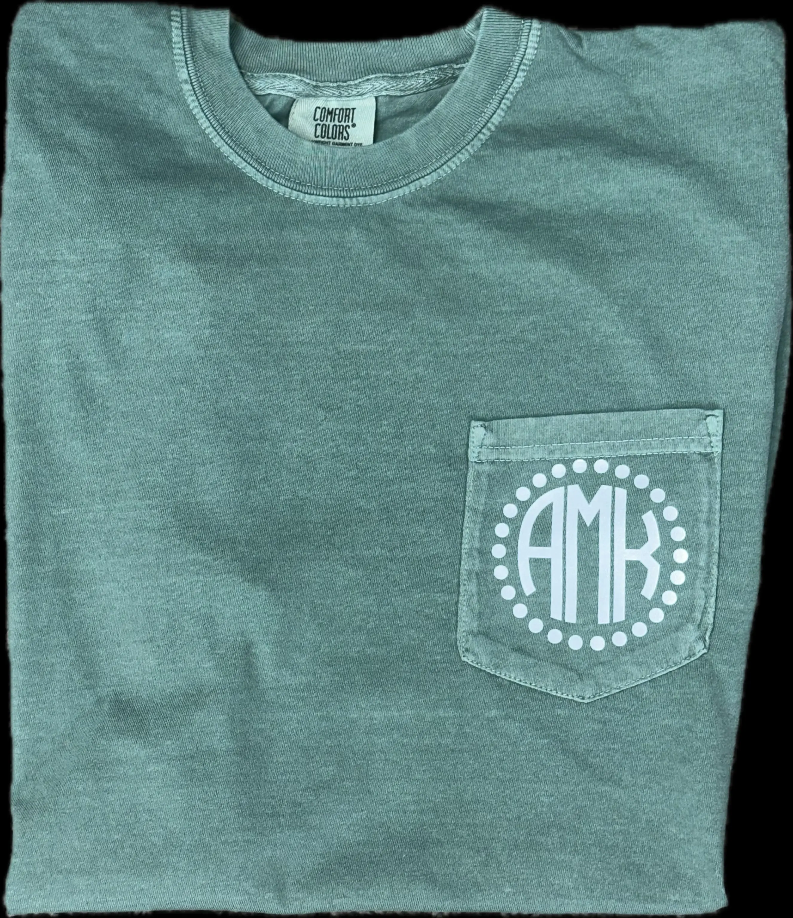 Coastside Monogram T-shirt Custom Initials DTF Comfort Colors Summer outfit