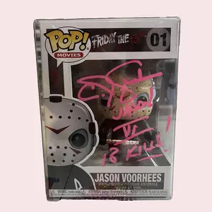 Funko Pop! Autographed Jason Voorhees 01 Signed By CJ Graham PINK SIGNATURE BOX WEAR SPECIAL