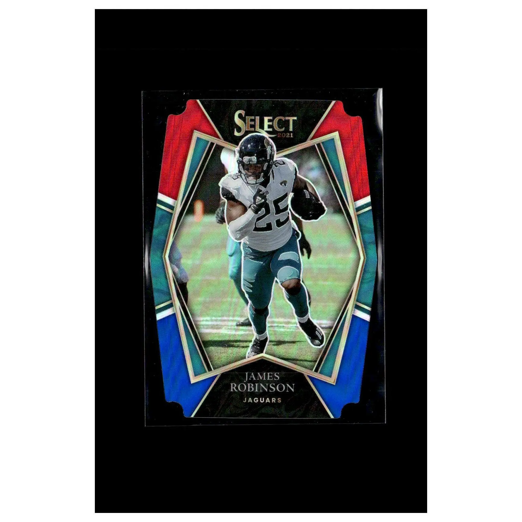 2021 Panini Select #117 James Robinson Red and Blue Prizm Die Cut CC