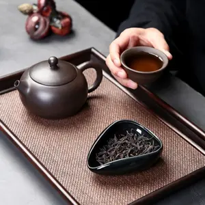 2pcs Modern Porcelain Tea Tools | Coffee Bean Dose Trays for Daily Brewing,Separator Vessel Set Tools