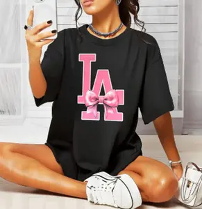 Pink Bow Cotton Graphic Tee Wild Lily Boutique