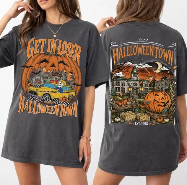 Comfort Colors Halloweentown Est 1998 Shirt,  Halloween Town Shirt, Spooky Pumpkin Graphic Shirt, Horror Movie Fan Gift Unisex
