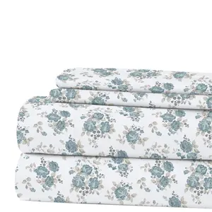 Modern Threads Printed 4-Piece Sheet Set, Forever Roses, Full