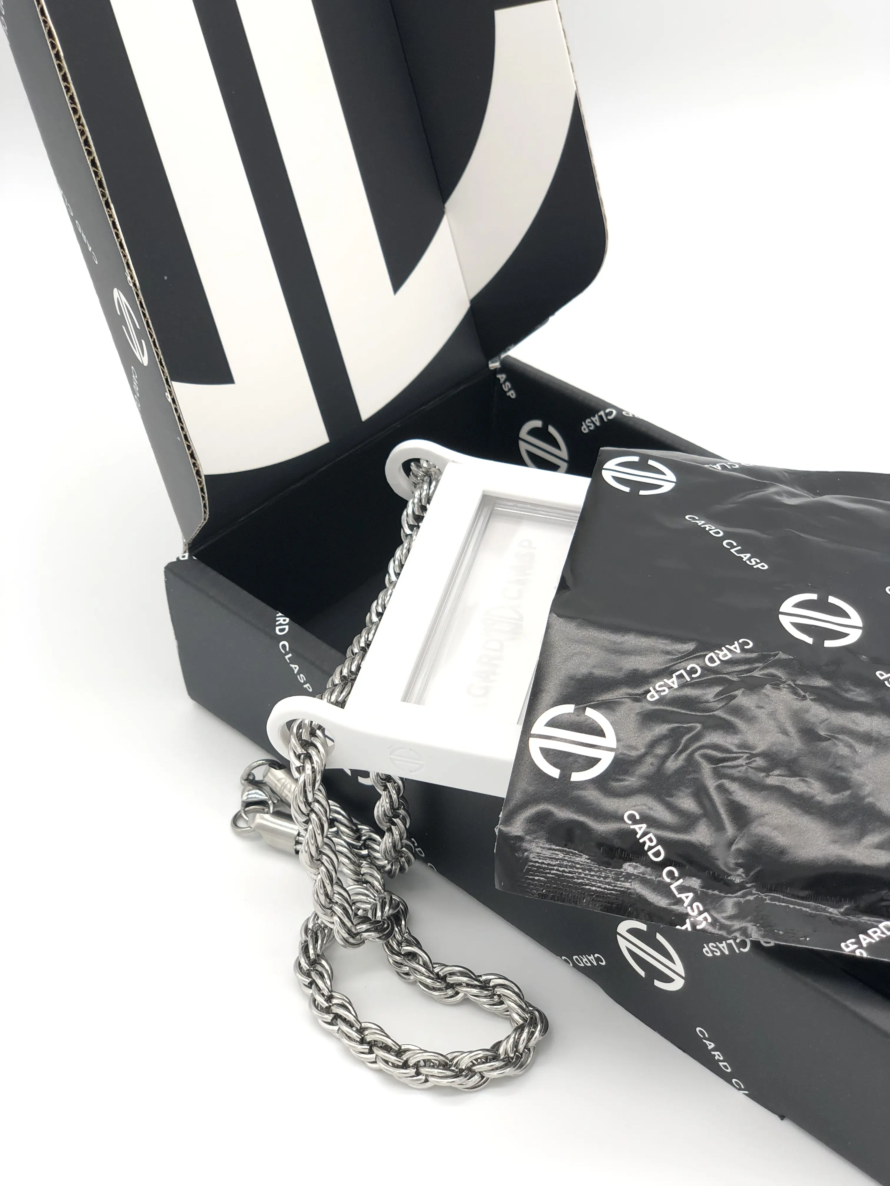 graded card necklace holder Secure/Show your Slab - With Metal Chain Pokemon Card Holder Chain 3D