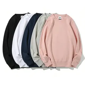 Basic pure cotton sweatshirt, casual and slimming pullover, combed pure cotton sweatshirt, no pilling and no deformation.