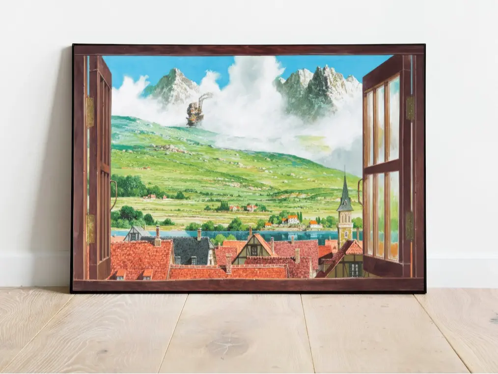 Howl's Moving Castle Poster, Hayao Miyazaki, Studio Ghibli Poster, Anime Poste Decor Artwork Wall Decoration