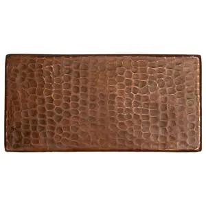 3" x 6" Hammered Copper Tile - Quantity 4