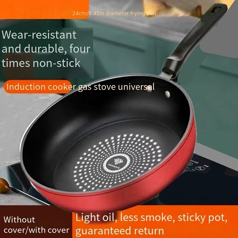 Smokeless Nonstick Flat Bottom Pan, Multi-Func Stir Fry Pan, Gas Induction Universal, High-Quality Modern Cookware Pots Pots Uncoated High-Purity Cast Iron