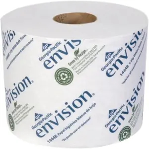 Envision GPC14448-01 1-Ply Roll Bath Tissue, White - Pack of 48