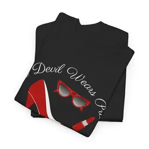 Stylish Red Heel & Sunglasses Art Tee | Trendy Minimal Fashion Shirt