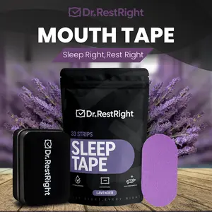 Dr. RestRight Mouth Tape for Sleep (33 Pcs with Traveling Case) - Medical-Grade Hypoallergenic Adhesive - Lavender Scent / Original Scent