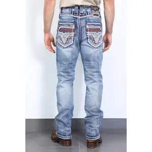 Platini Men's Holt Blue Slim Boot Cut Jeans (PHD10265)