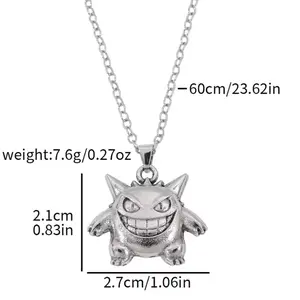 23.5 inch Silver Color Alloy Gengar Necklace