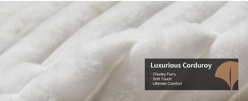 AMERLIFE Modern LED Bed Frame with Charging Station, Corduroy Upholstered Platform Bed with 60" Tall Wingback Headboard/No Box Spring Needed/Luxury Furniture Home Design/Queen/King Size/Best Gift Ideas/Christmas Gifts